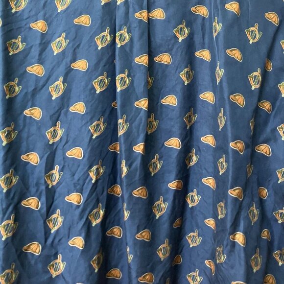 Vintage St. Michael Silk Shirt Mens L  Hunting Equestrian Novelty Print Navy Blu - Picture 11 of 14